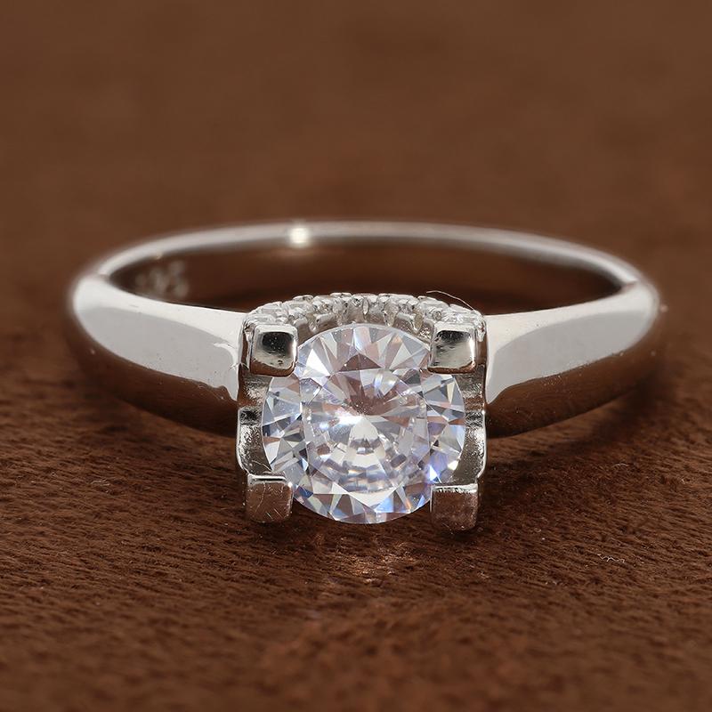 Sterling Silver 925 Solitaire Ring - FKJRNSL2950