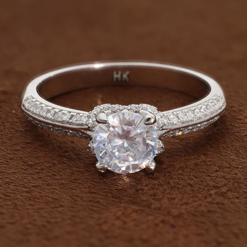 Sterling Silver 925 Solitaire Ring - FKJRNSL2955