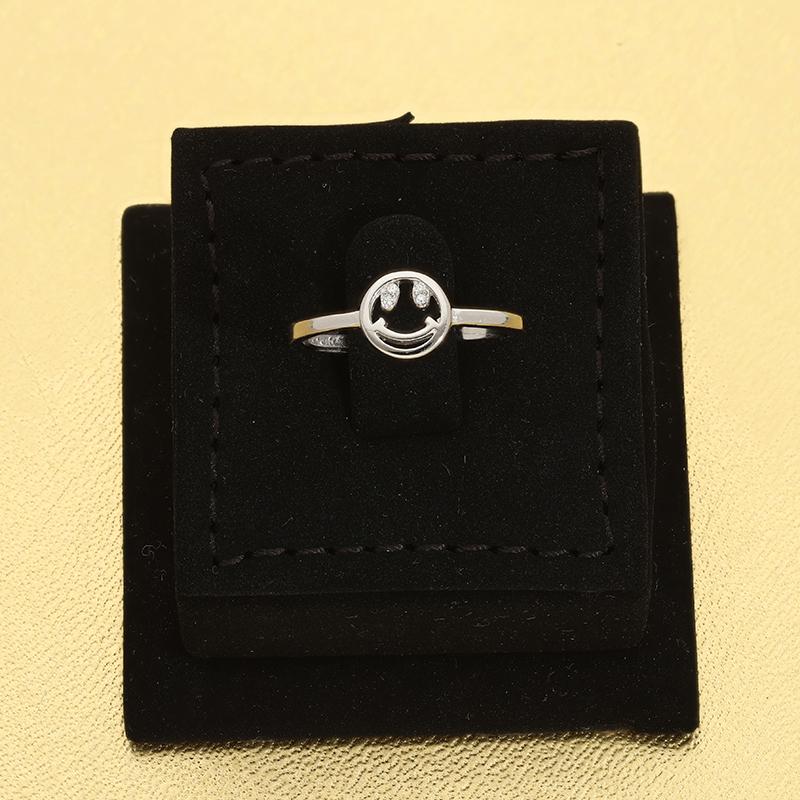 Sterling Silver 925 Smiley Emoji Ring - FKJRNSL2966