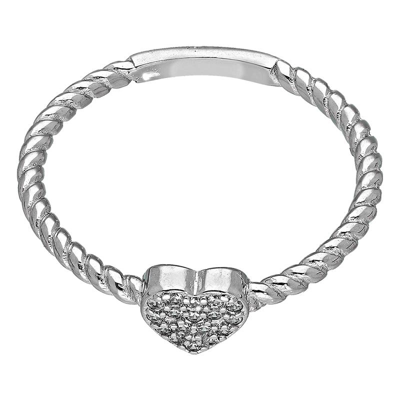 Sterling Silver 925 Heart Ring - FKJRNSL2963