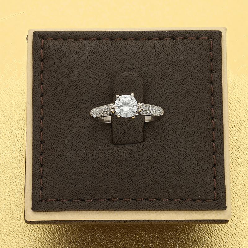 Sterling Silver 925 Solitaire Ring - FKJRNSL2997