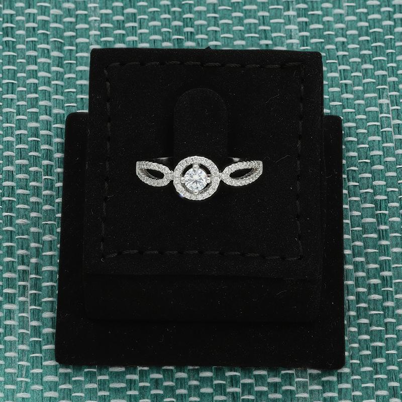 Sterling Silver 925 Round Shaped Solitaire Ring - FKJRNSL3000