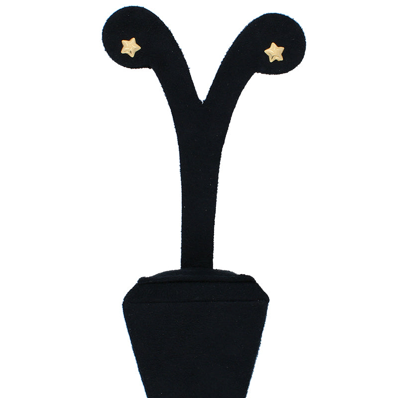 Gold Star Shaped Stud Earrings 18KT - FKJERN18KU3007