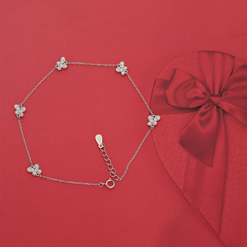 Sterling Silver 925 Butterfly Shaped Bracelet - FKJBRLSLU1048