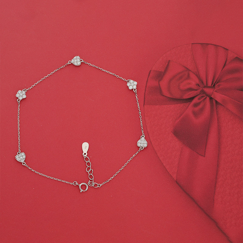 Sterling Silver 925 Heart Bracelet - FKJBRLSLU1051
