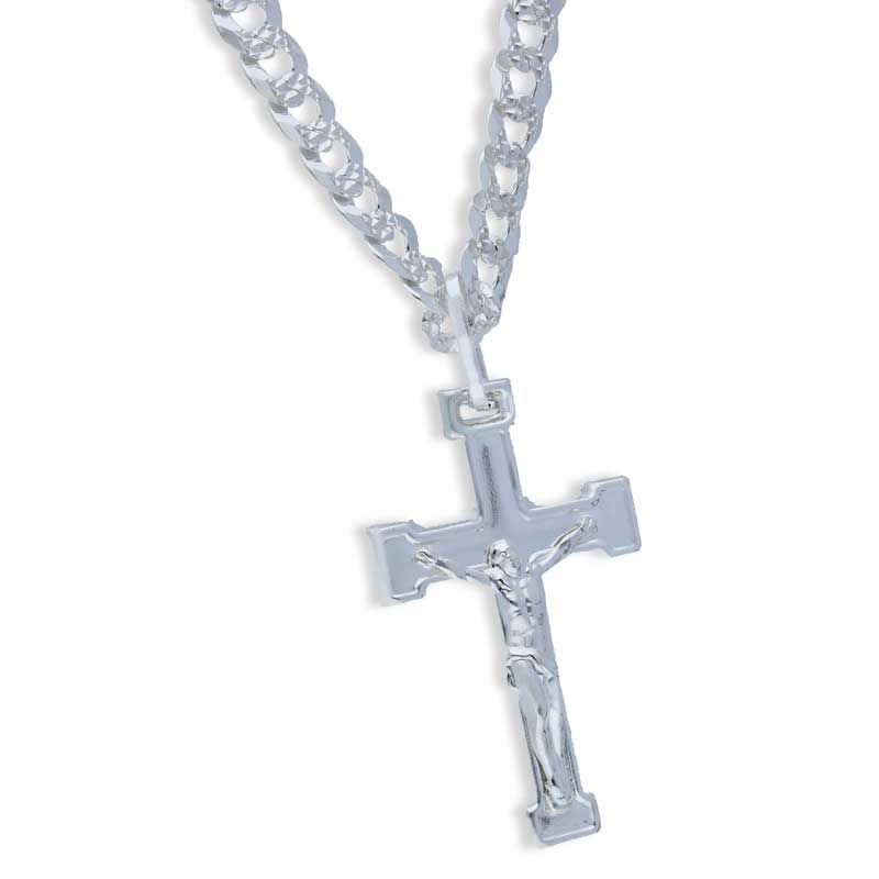 Sterling Silver 925 Necklace (Chain with Cross Pendant) - FKJNKLSLU1083