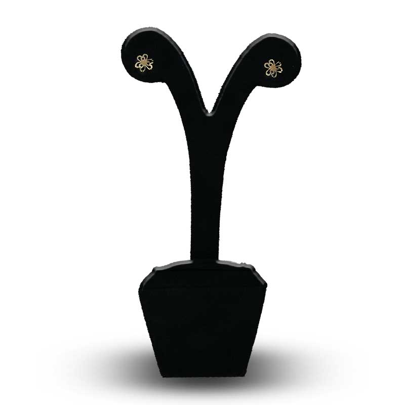 Gold Flower Stud Earrings 18KT - FKJERN18KU3063