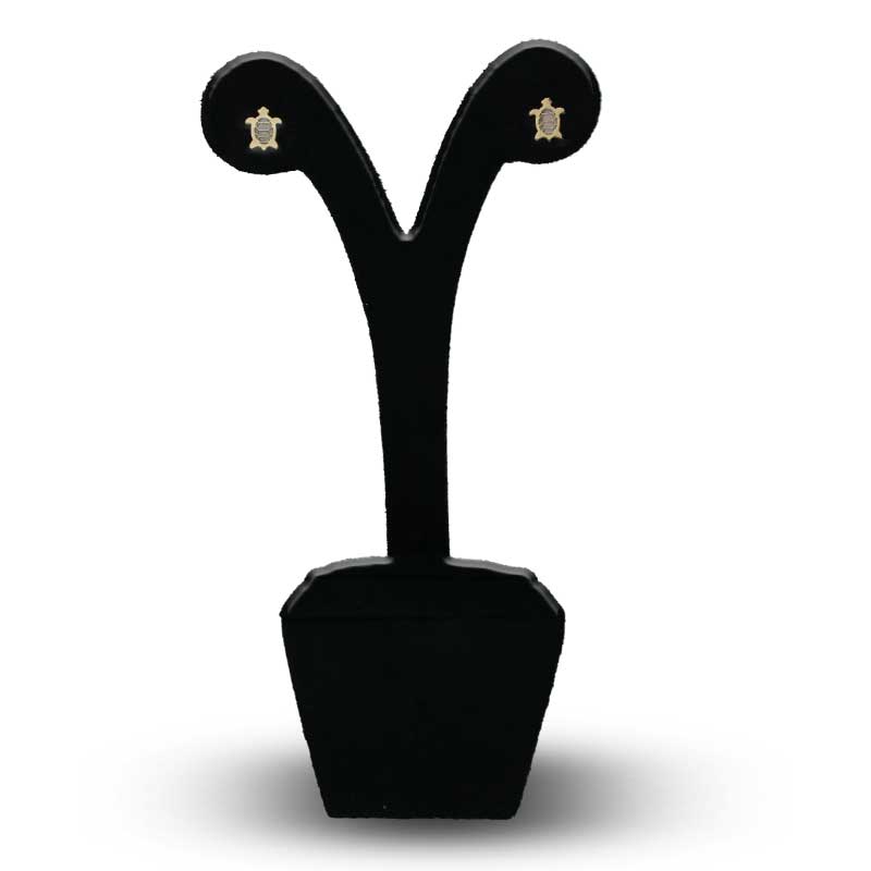 Gold Tortoise Stud Earrings 18KT - FKJERN18KU3073