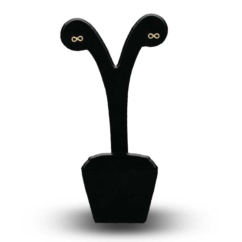 Gold Infinity Stud Earrings 18KT - FKJERN18KU3062