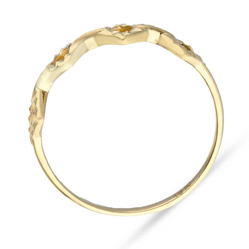 Gold Rhombus Shaped Ring 18KT - FKJRN18KU2021
