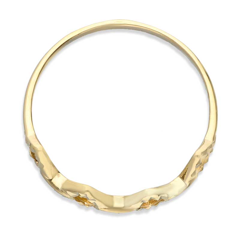 Gold Rhombus Shaped Ring 18KT - FKJRN18KU2021