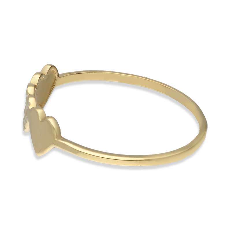 Gold Hearts Shaped Ring 18KT - FKJRN18KU2022