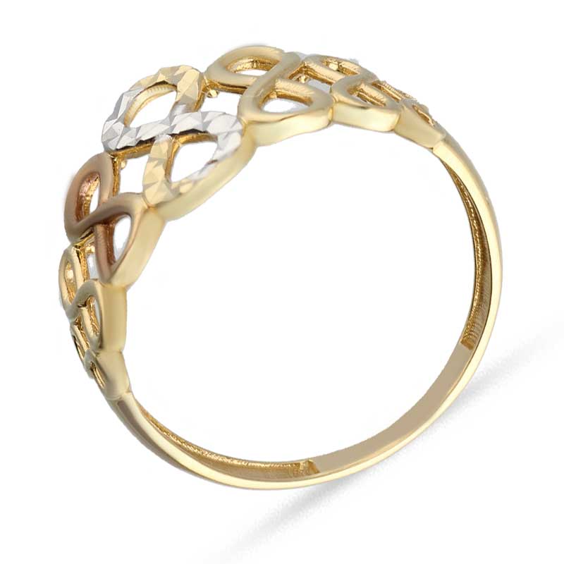 Gold Infinity Shaped Ring 18KT - FKJRN18KU2024
