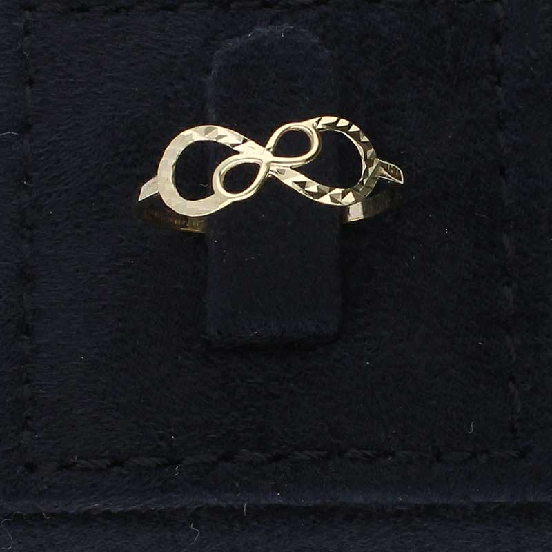 Gold Dual Infinity Shaped Ring 18KT - FKJRN18KU2020