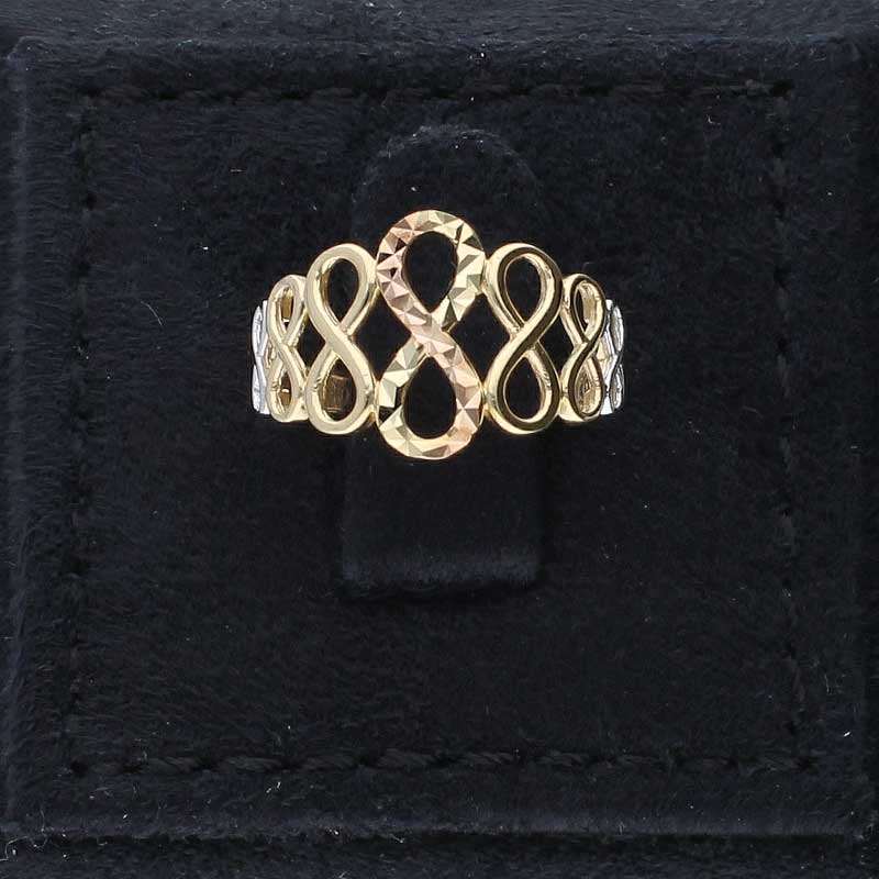 Gold Infinity Shaped Ring 18KT - FKJRN18KU2024
