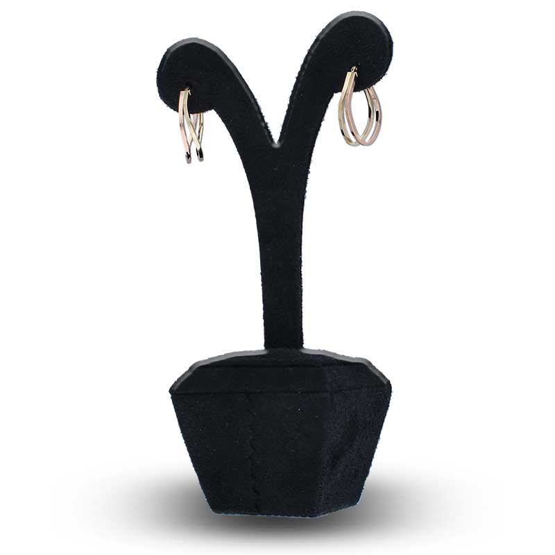 Dual Tone Gold Clip Earrings 18KT - FKJERN18KU3097