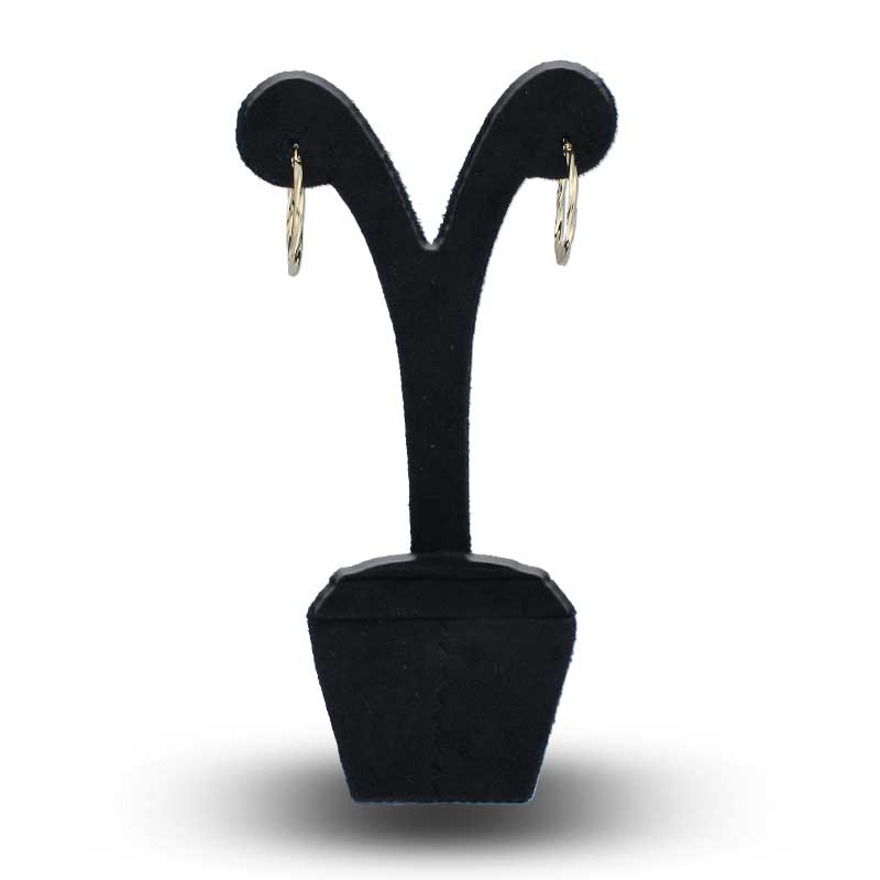 Gold Clip on Hoop Earrings 18KT - FKJERN18KU3091