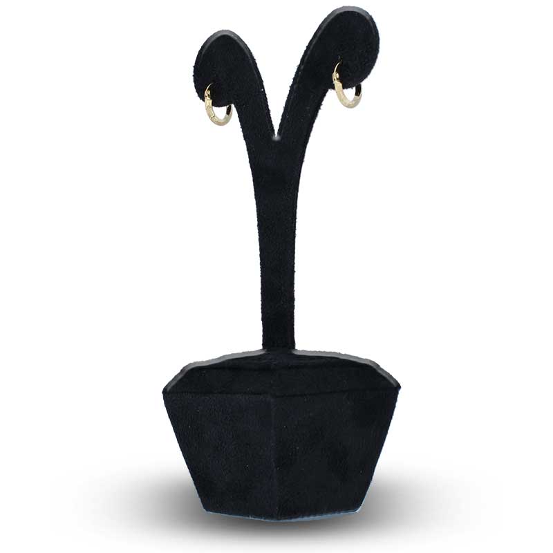 Gold Clip on Hoop Earrings 18KT - FKJERN18KU3086