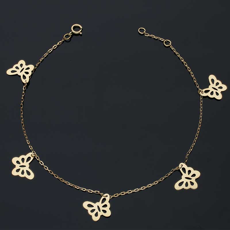 Gold Butterflies Bracelet 18KT - FKJBRL18KU1035