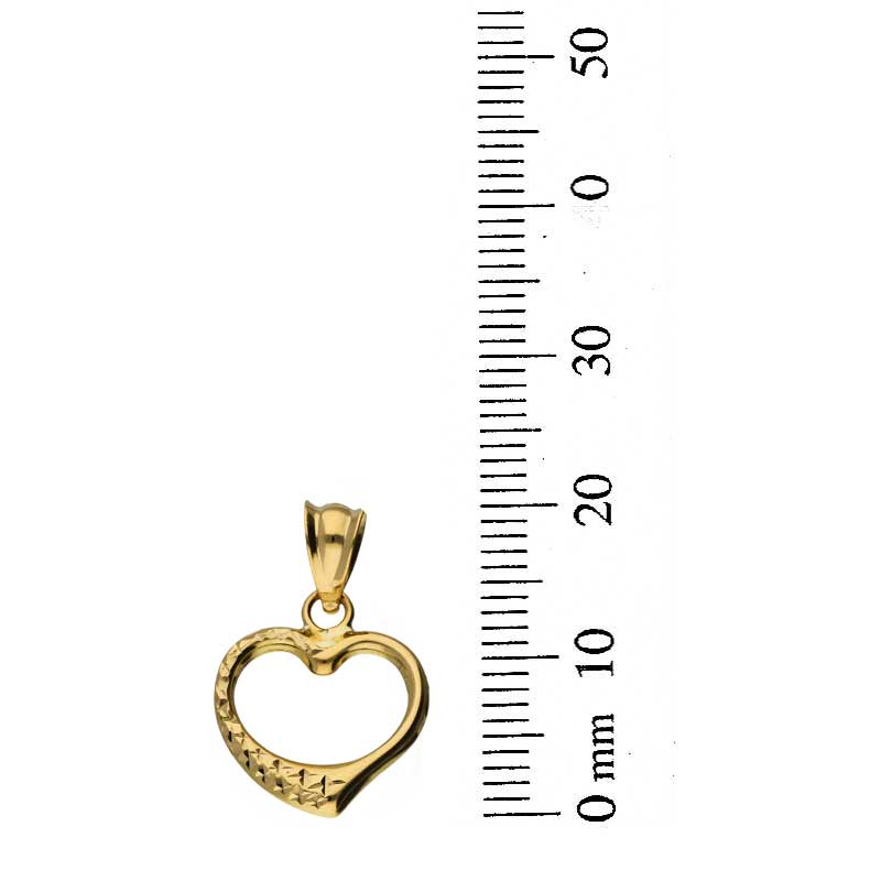 Gold Heart Pendant 18KT - FKJPND18KU1089