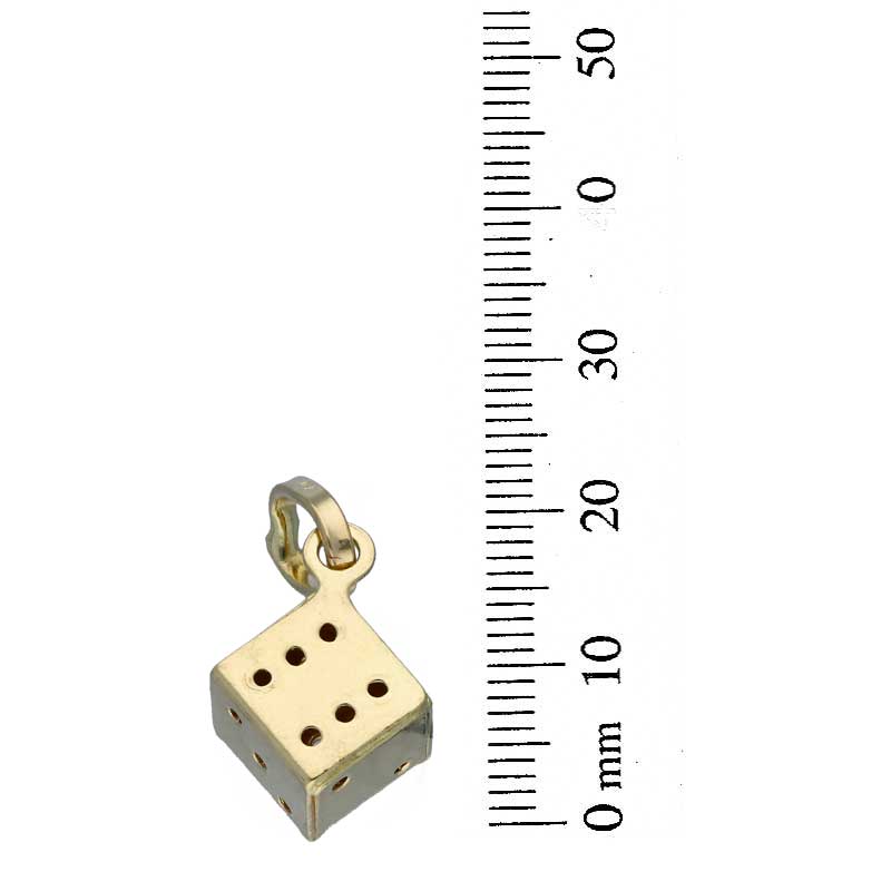 Gold Necklace (Chain with Dice Pendant) 18KT - FKJNKL18KU1098