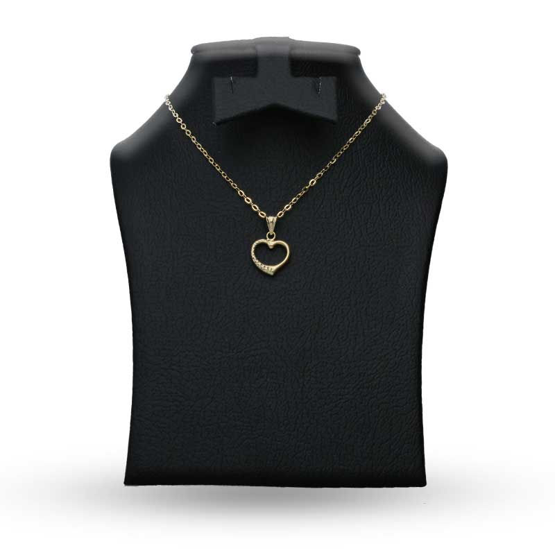 Gold Necklace (Chain with Heart Pendant) 18KT - FKJNKL18KU1089