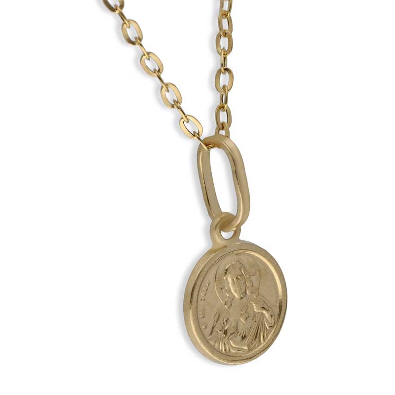 Gold Necklace (Chain with Jesus Christ Pendant) 18KT - FKJNKL18KU1091