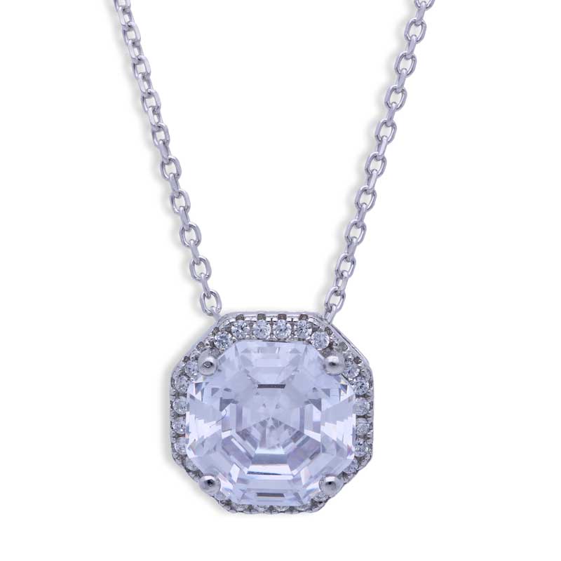 Sterling Silver 925 Pendant Set (Necklace, Earrings and Ring) - FKJNKLSTSLU2026