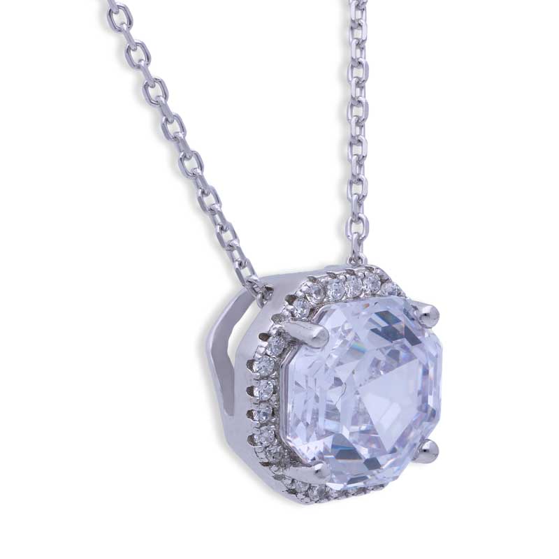 Sterling Silver 925 Pendant Set (Necklace, Earrings and Ring) - FKJNKLSTSLU2026