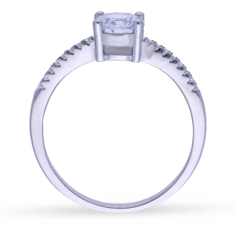 Sterling Silver 925 Round Shaped Pendant Set (Necklace, Earrings and Ring) - FKJNKLSTSLU2024