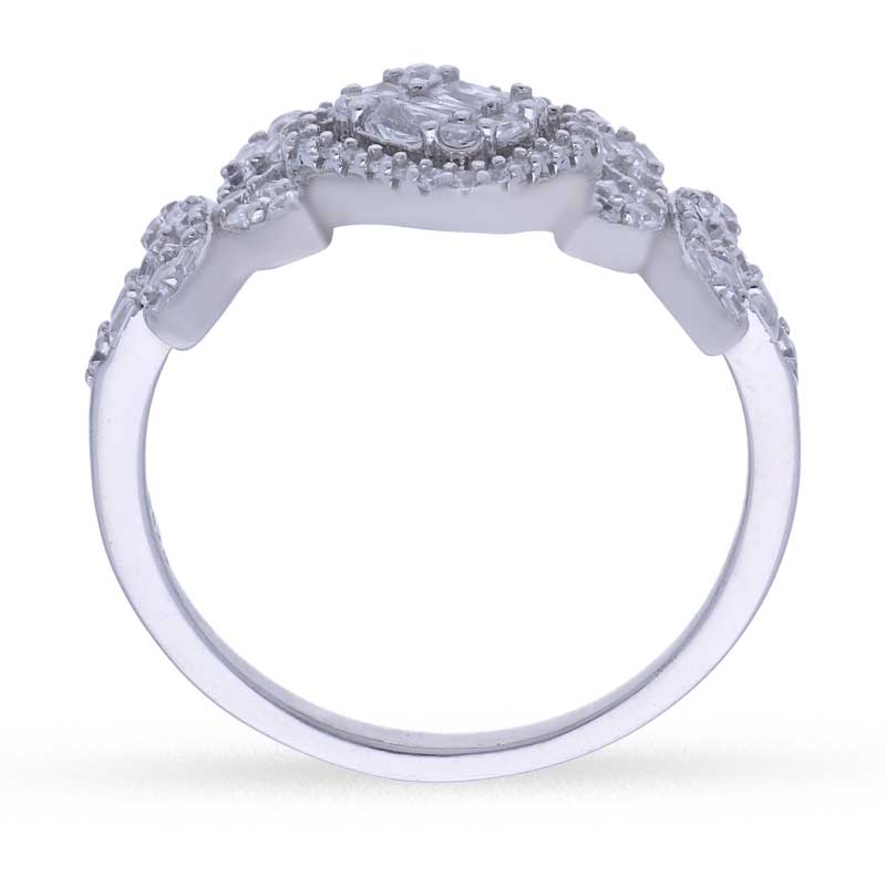 Sterling Silver 925 Pendant Set (Necklace, Earrings and Ring) - FKJNKLSTSLU2028