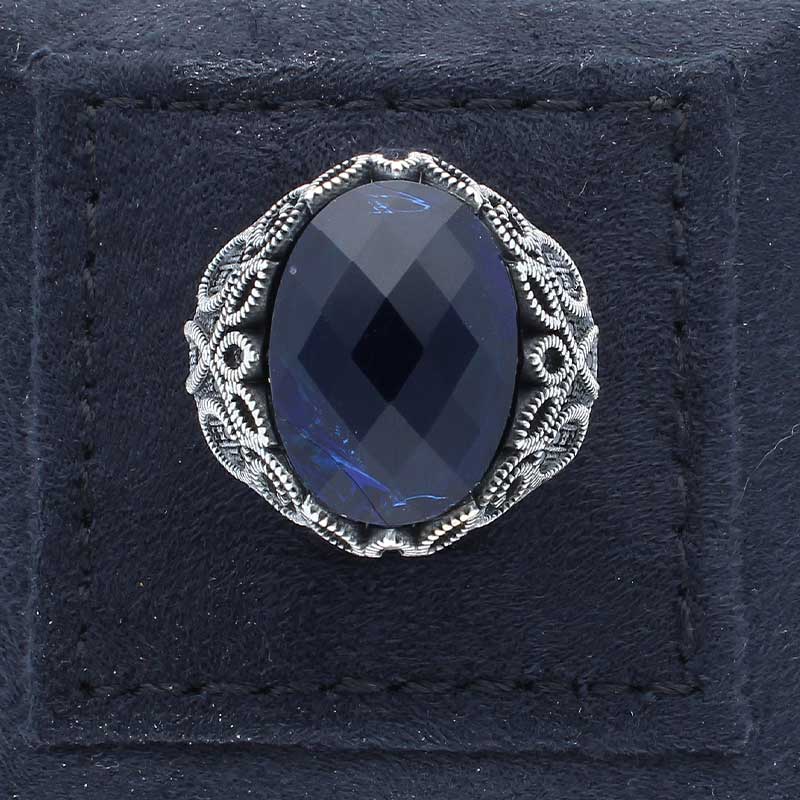 Sterling Silver 925 Men's Solitaire Ring - FKJRNSLU2038