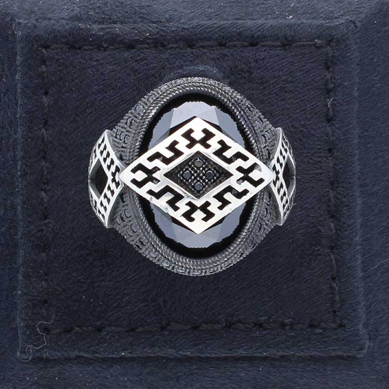 Sterling Silver 925 Men's Solitaire Ring - FKJRNSLU2046