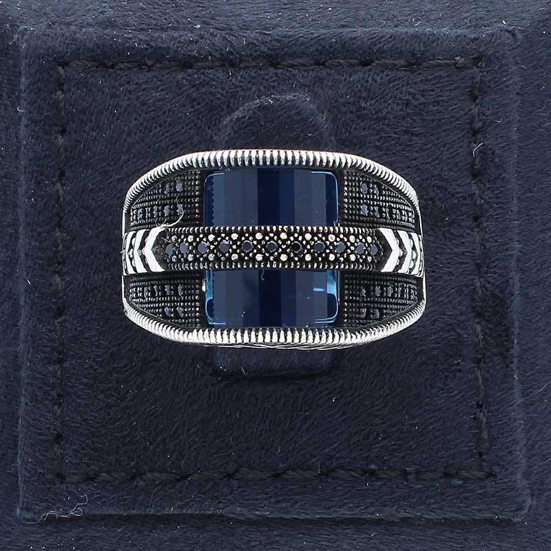 Sterling Silver 925 Men's Solitaire Ring - FKJRNSLU2035