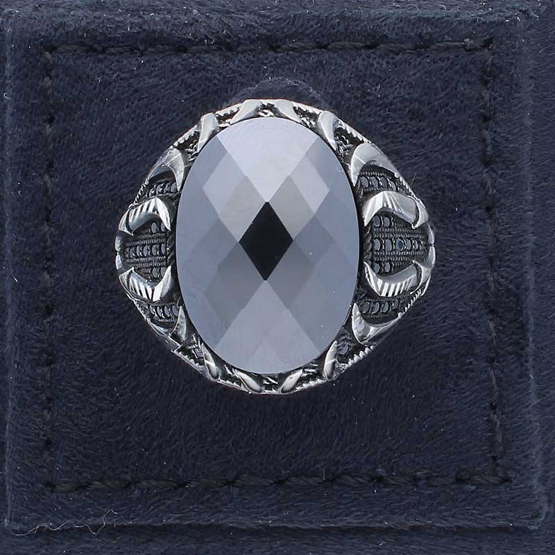 Sterling Silver 925 Men's Solitaire Ring - FKJRNSLU2049