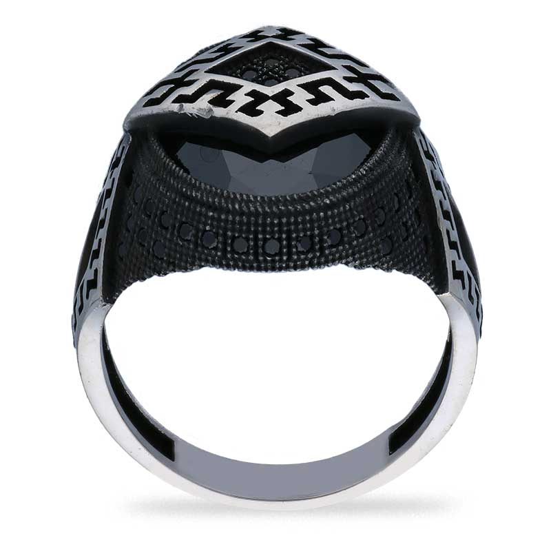 Sterling Silver 925 Men's Solitaire Ring - FKJRNSLU2046