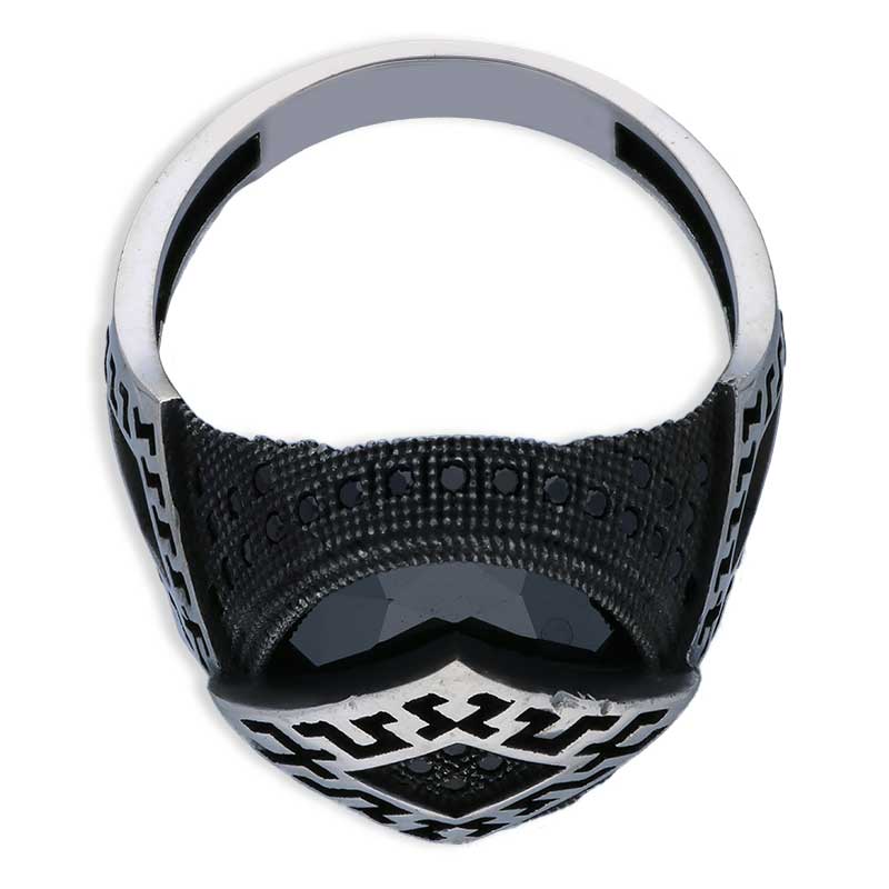 Sterling Silver 925 Men's Solitaire Ring - FKJRNSLU2046