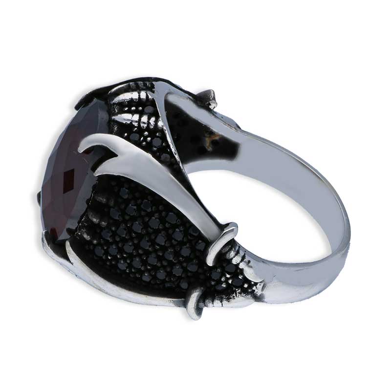 Sterling Silver 925 Men's Solitaire Ring - FKJRNSLU2039