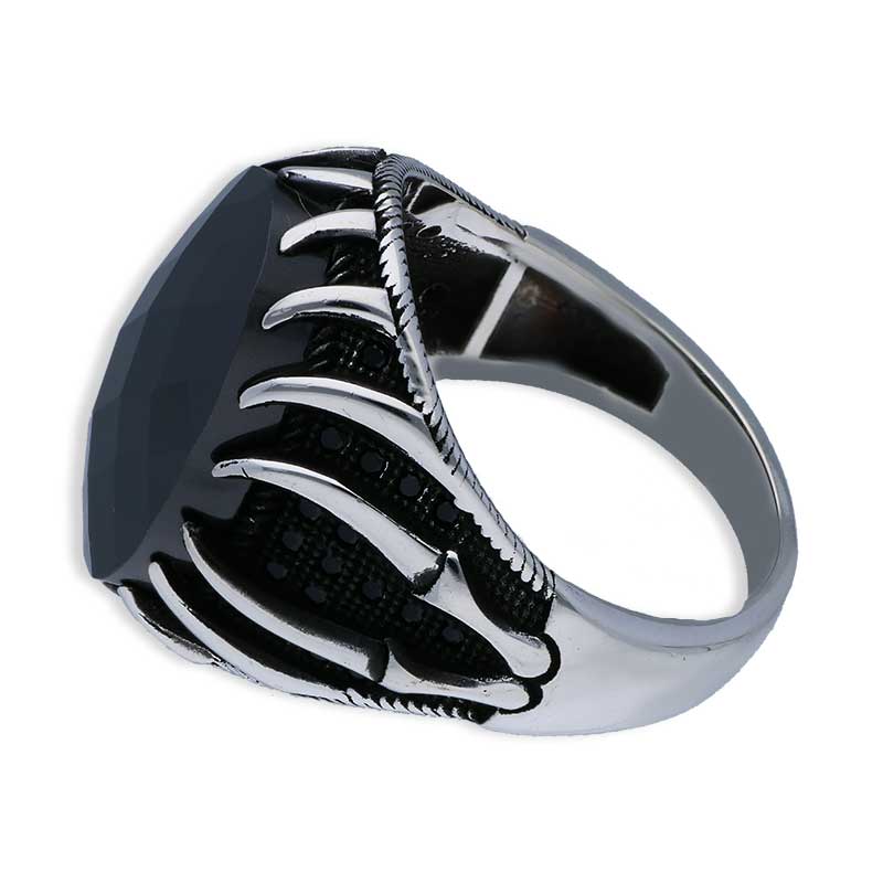 Sterling Silver 925 Men's Solitaire Ring - FKJRNSLU2049