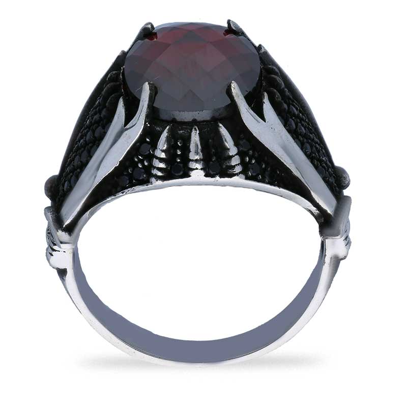 Sterling Silver 925 Men's Solitaire Ring - FKJRNSLU2039