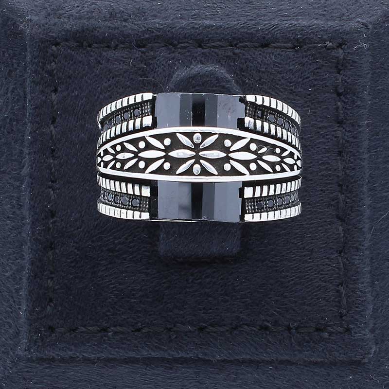 Sterling Silver 925 Men's Solitaire Ring - FKJRNSLU2044