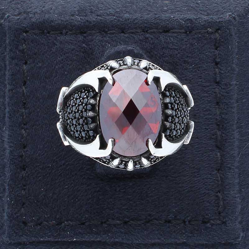 Sterling Silver 925 Men's Solitaire Ring - FKJRNSLU2039