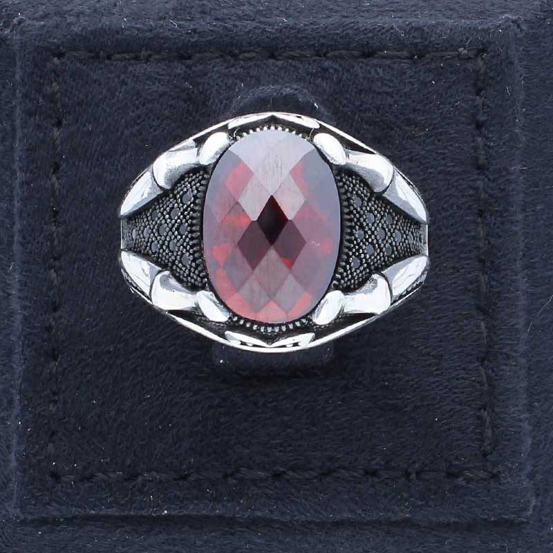 Sterling Silver 925 Men's Solitaire Ring - FKJRNSLU2043