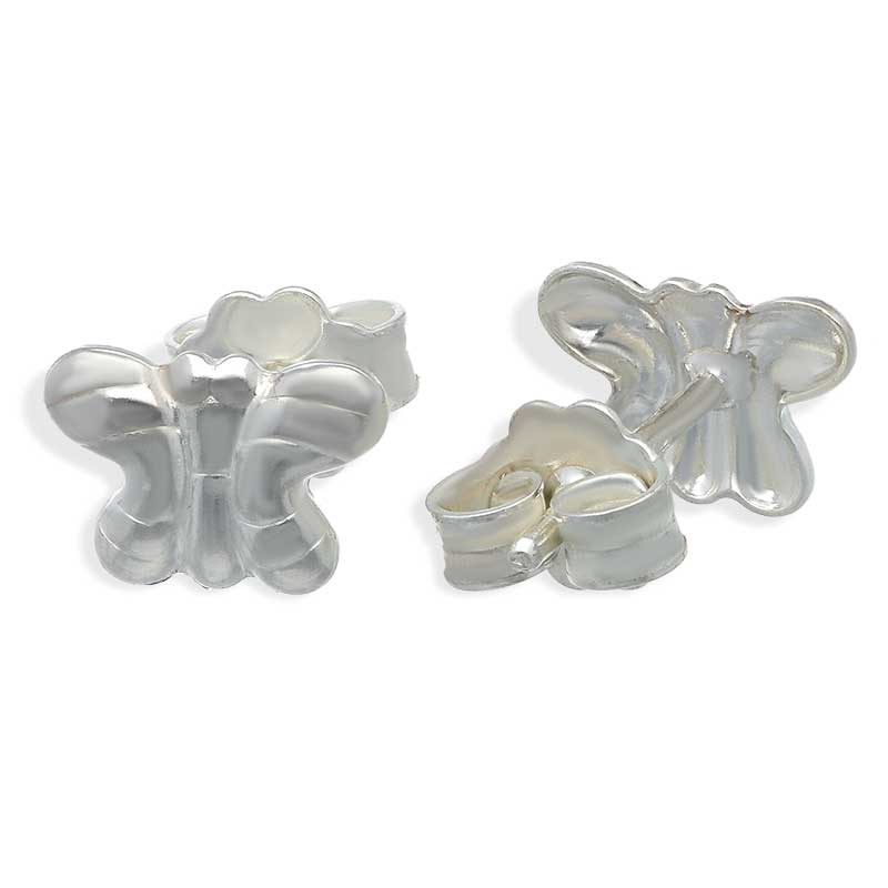 Sterling Silver 925 Butterfly Stud Earrings - FKJERNSLU3111