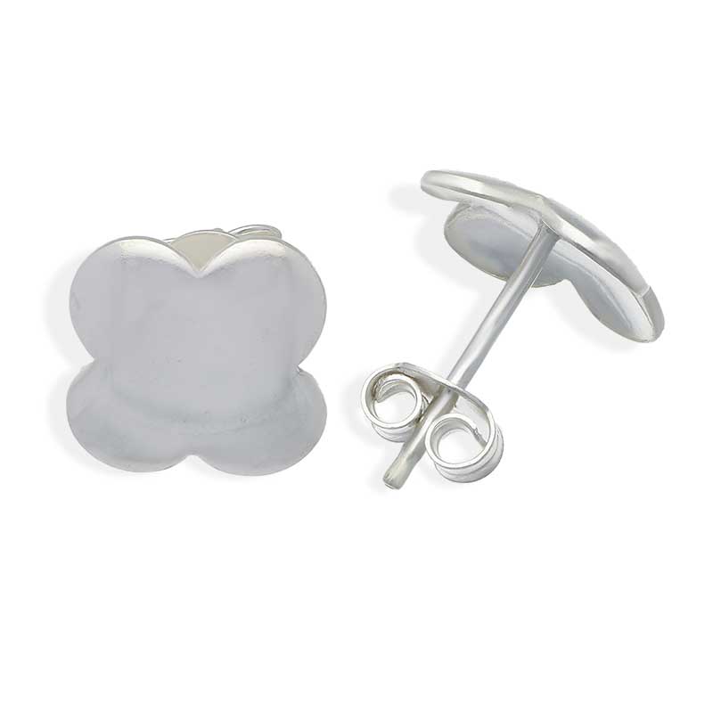 Sterling Silver 925 Flower Stud Earrings - FKJERNSLU3114