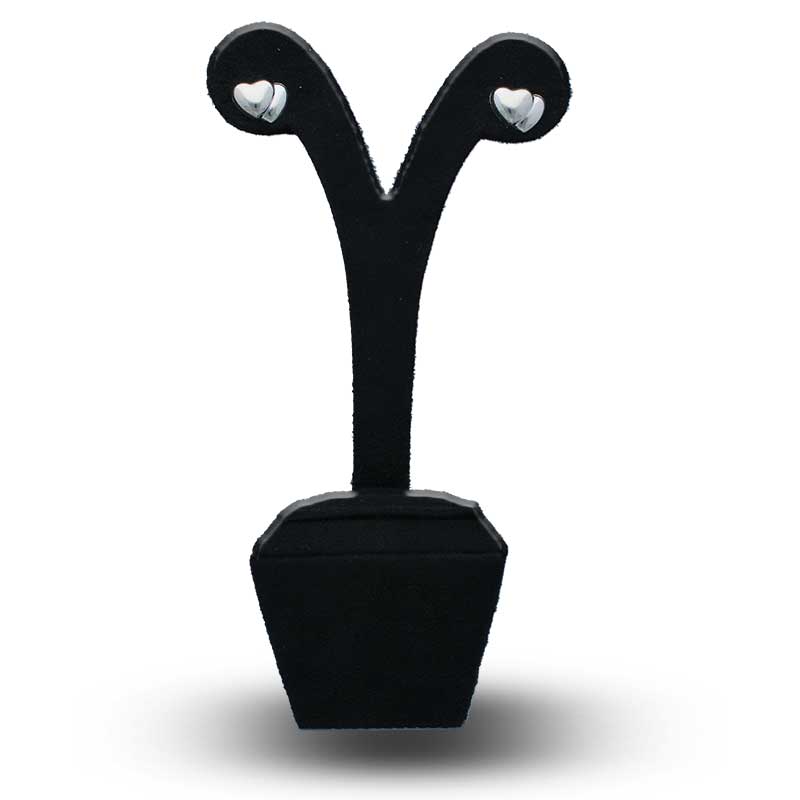 Sterling Silver 925 Twin Hearts Stud Earrings - FKJERNSLU3115