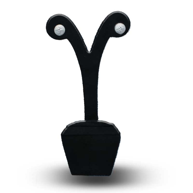 Sterling Silver 925 Round Shaped Stud Earrings - FKJERNSLU3113