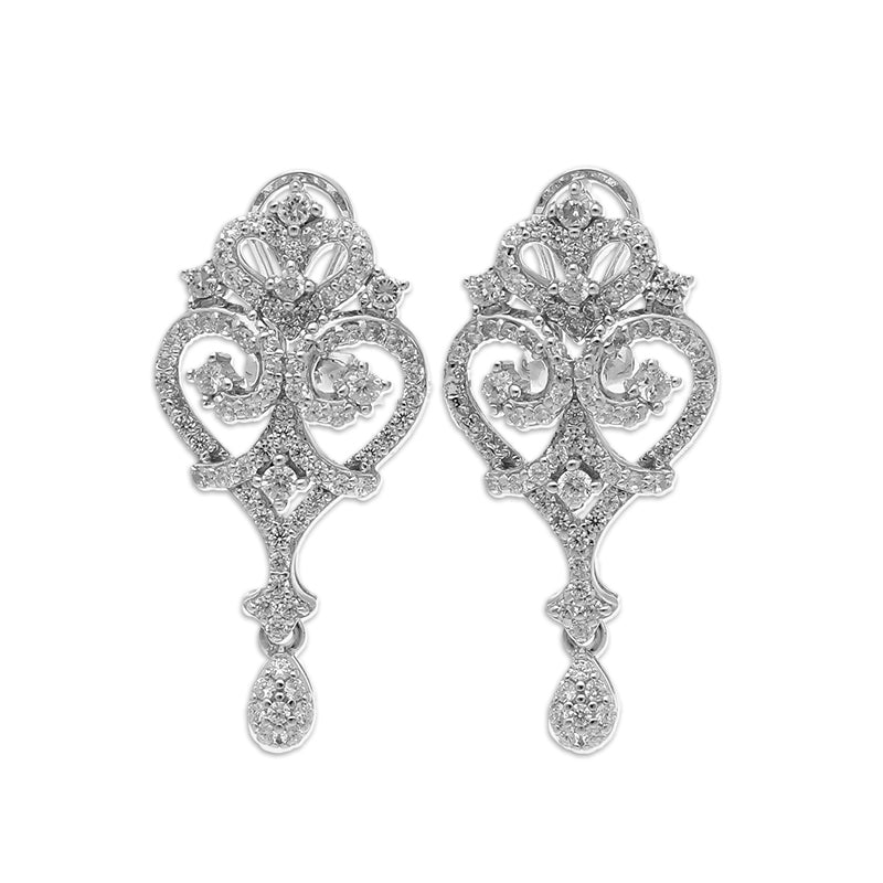 Sterling Silver 925 Pendant Set (Necklace, Earrings and Ring) - FKJNKLSTSLU2029