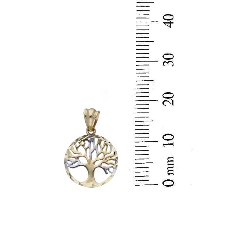 Dual Tone Gold Necklace (Chain with Tree Pendant) 18KT - FKJNKL18KU1103