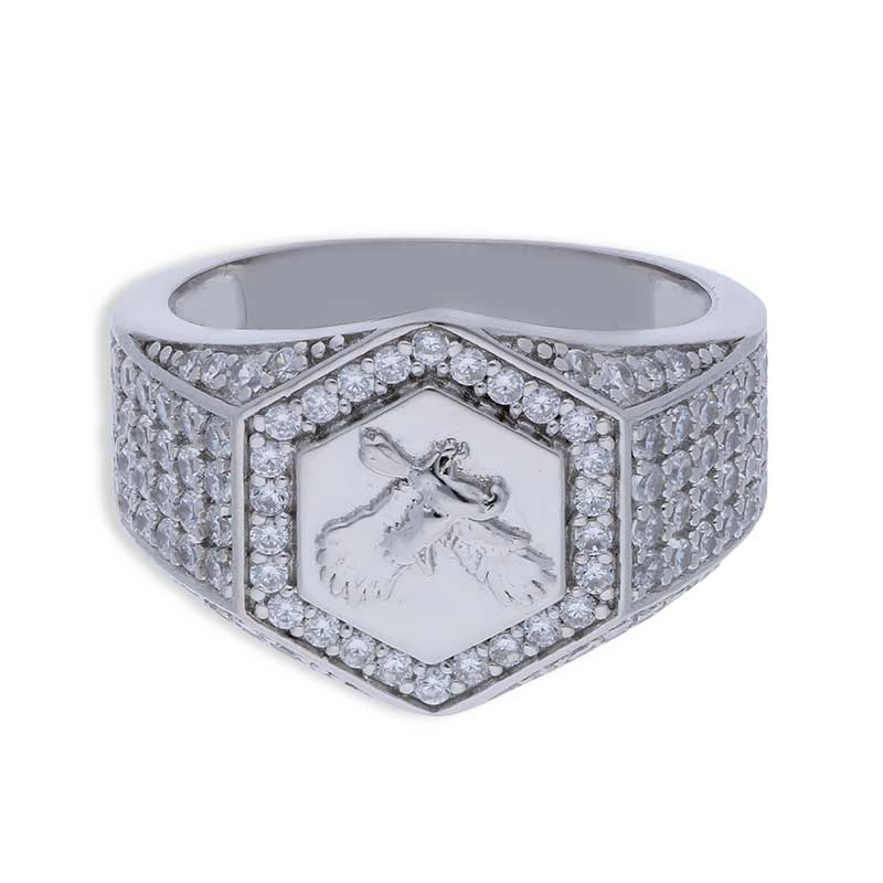 Sterling Silver 925 Eagle Shaped Men's Ring - FKJRNSLU2064